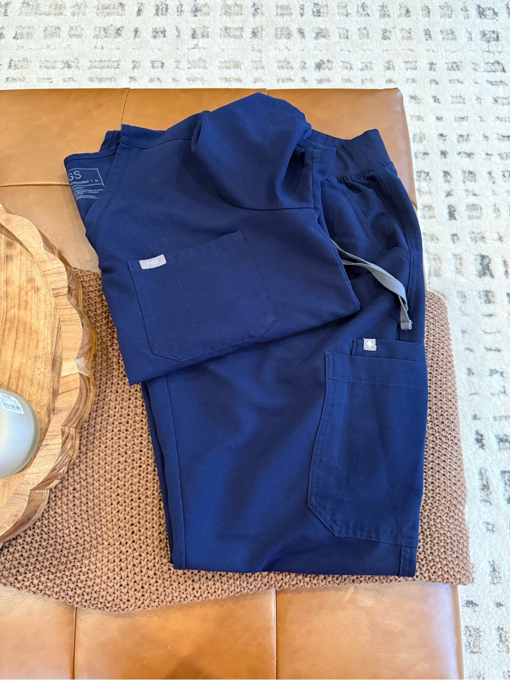 Figs Men's Jogger Scrub Pants - Navy Blue